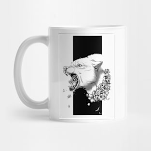 Body horror wolf - flowers 2 Mug